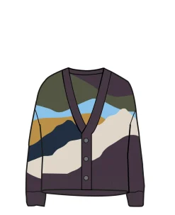 Scenic Recycled Knitted Cardigan - Scenic Deep Plum