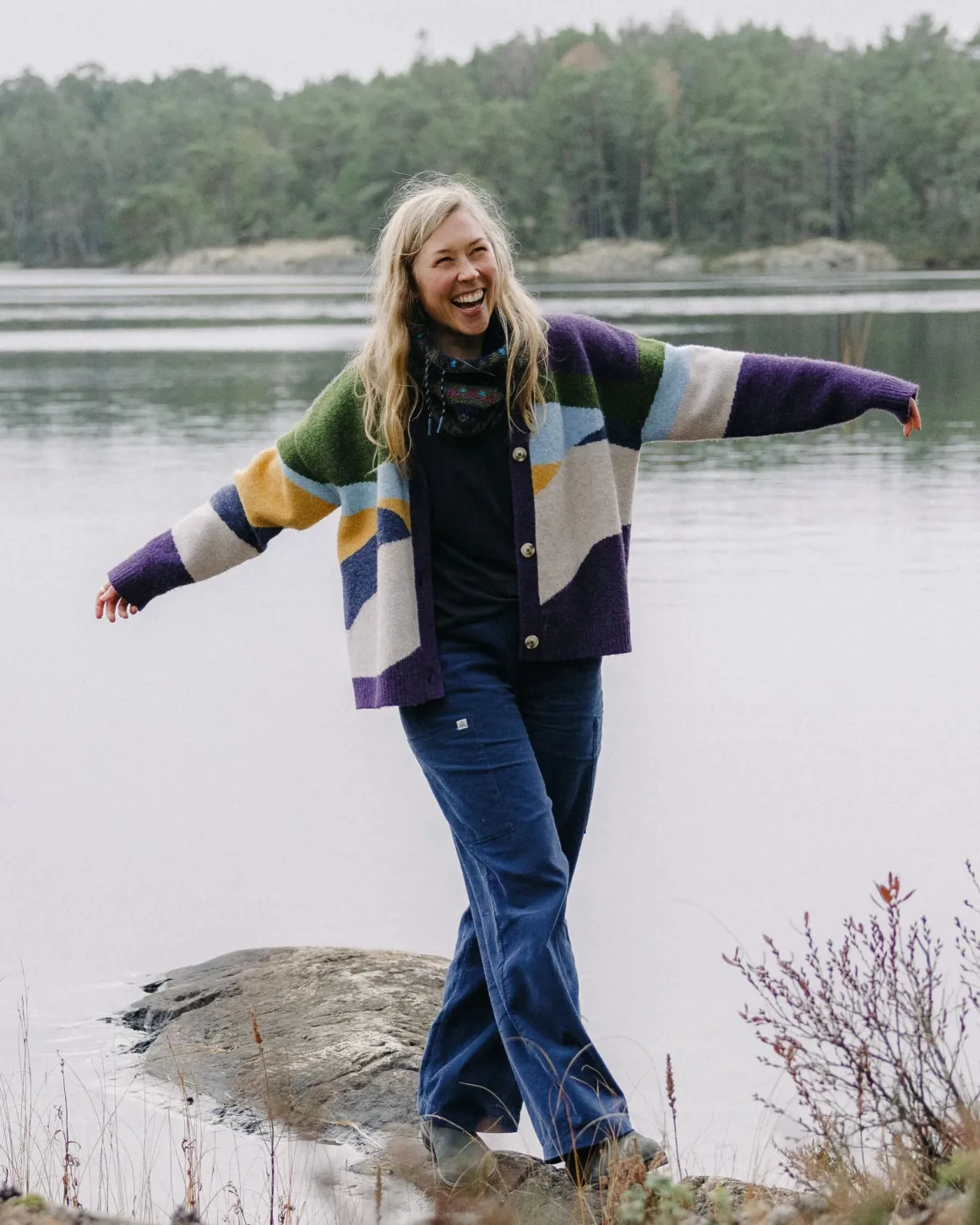 Scenic Recycled Knitted Cardigan - Scenic Deep Plum