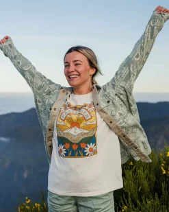 Seasonal Recycled Cotton Oversized T-Shirt - Birch