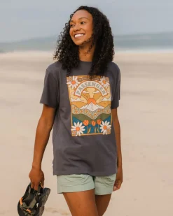 Seasonal Recycled Cotton Oversized T-Shirt - Charcoal