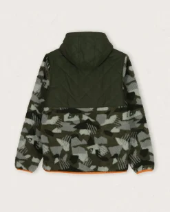 Sefton Recycled Deep-Pile Sherpa Full Zip Fleece - Fir Tree