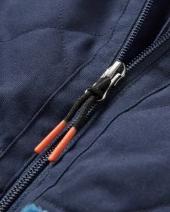 Sefton Recycled Deep-Pile Sherpa Full Zip Fleece - Abstract Mountain Blue Steel