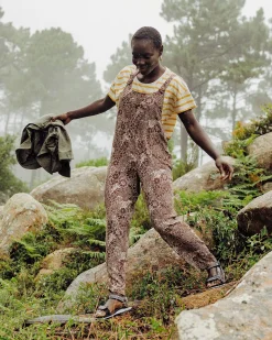 Serenity Overalls - Chestnut Floral Pattern