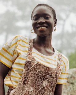 Serenity Overalls - Chestnut Floral Pattern