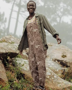 Serenity Overalls - Chestnut Floral Pattern