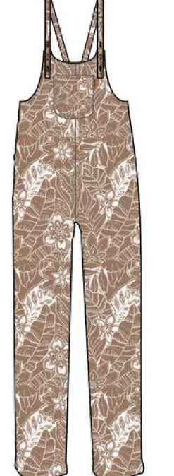 Serenity Overalls - Chestnut Floral Pattern