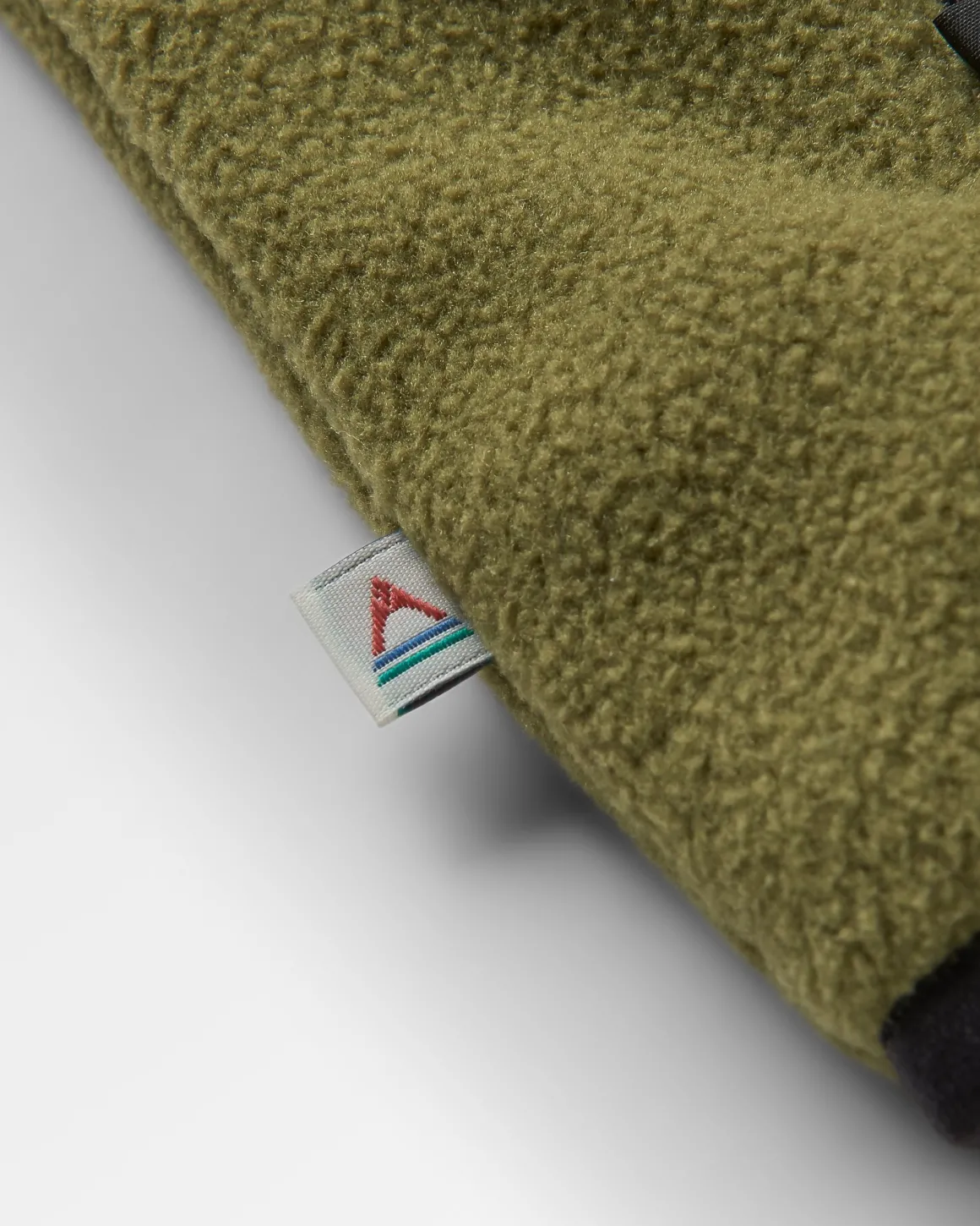 Set Off Recycled Polar Hooded Fleece - Black/Khaki Green