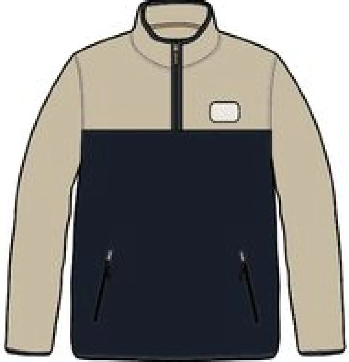 Set Off Recycled Polar Quarter Zip Fleece - Oatmeal