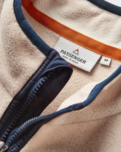 Set Off Recycled Polar Quarter Zip Fleece - Oatmeal