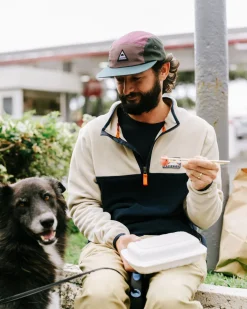 Set Off Recycled Polar Quarter Zip Fleece - Oatmeal