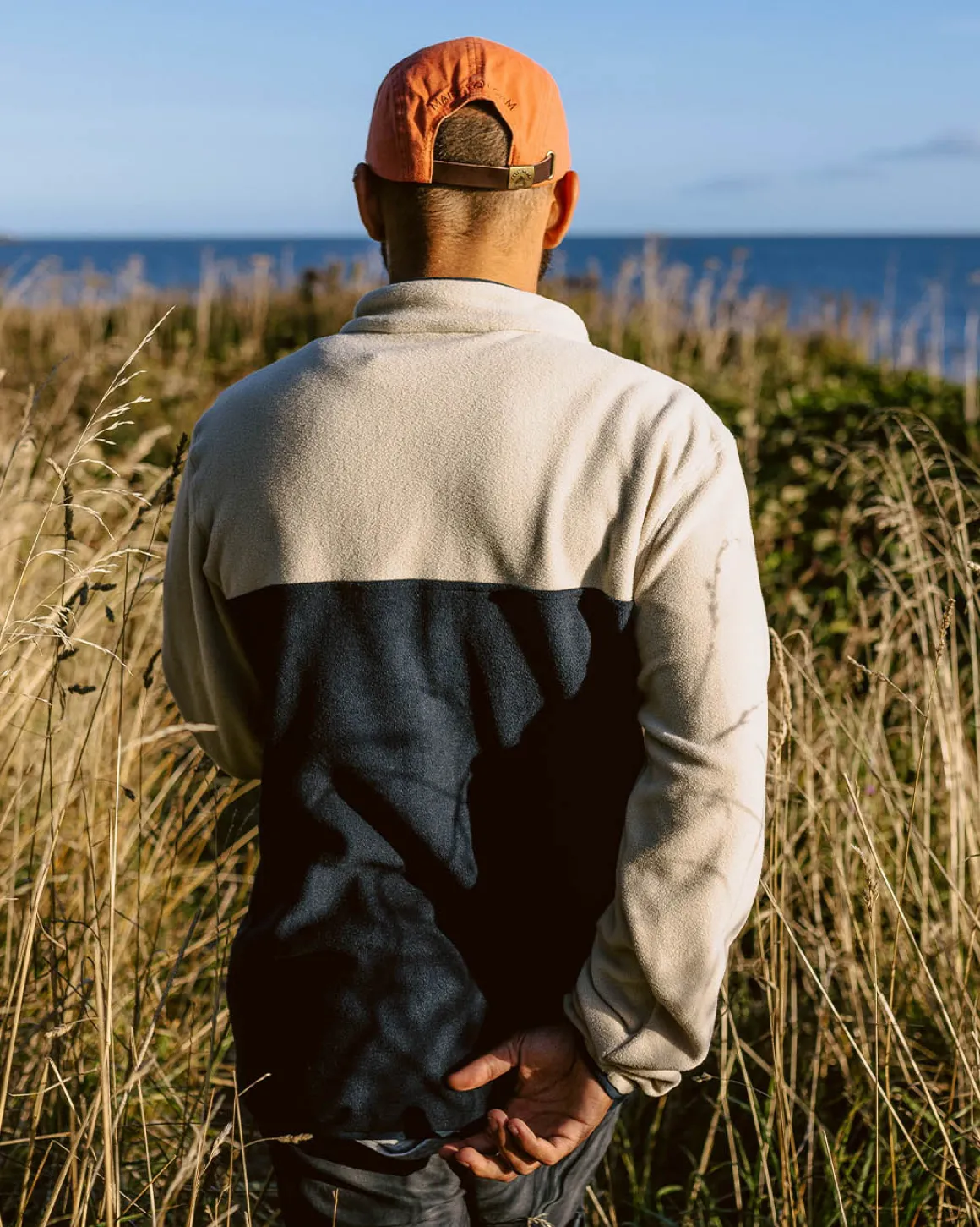 Set Off Recycled Polar Quarter Zip Fleece - Oatmeal