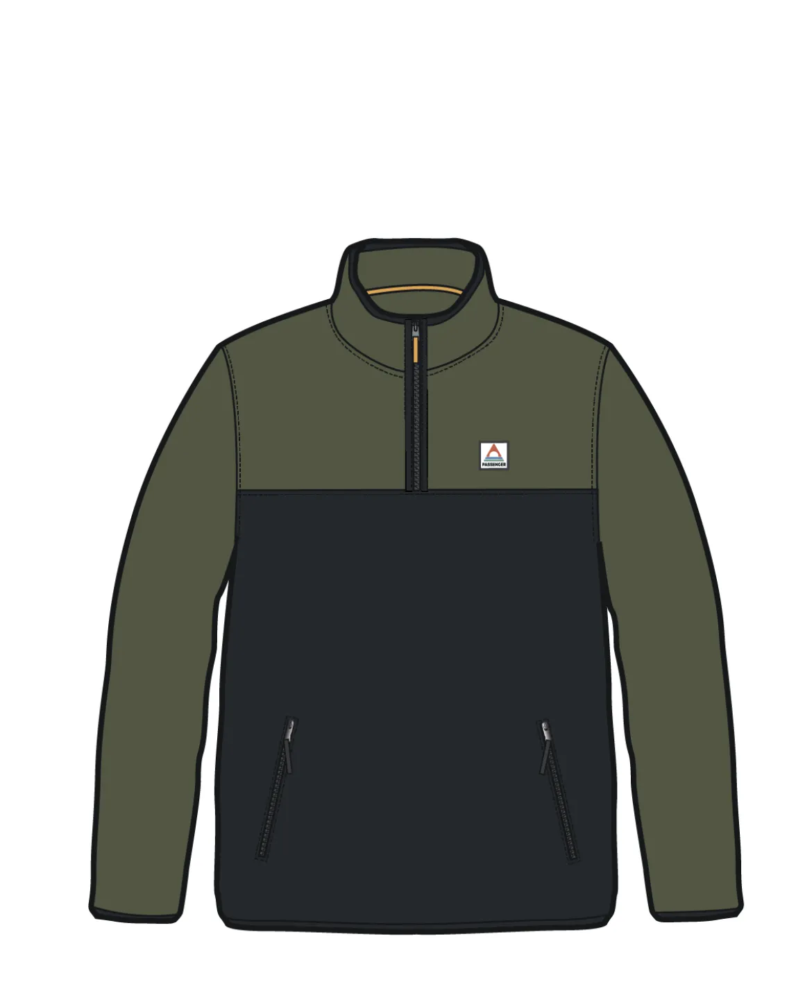 Set Off Recycled Polar Quarter Zip Fleece - Khaki