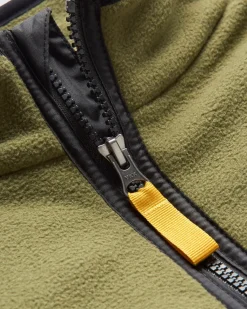 Set Off Recycled Polar Quarter Zip Fleece - Khaki