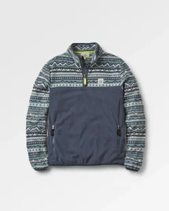 Set Off Recycled Polar Quarter Zip Fleece - Mountain Geo Stormy Sea
