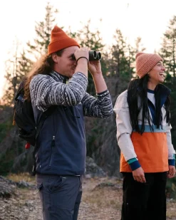 Set Off Recycled Polar Quarter Zip Fleece - Mountain Geo Stormy Sea