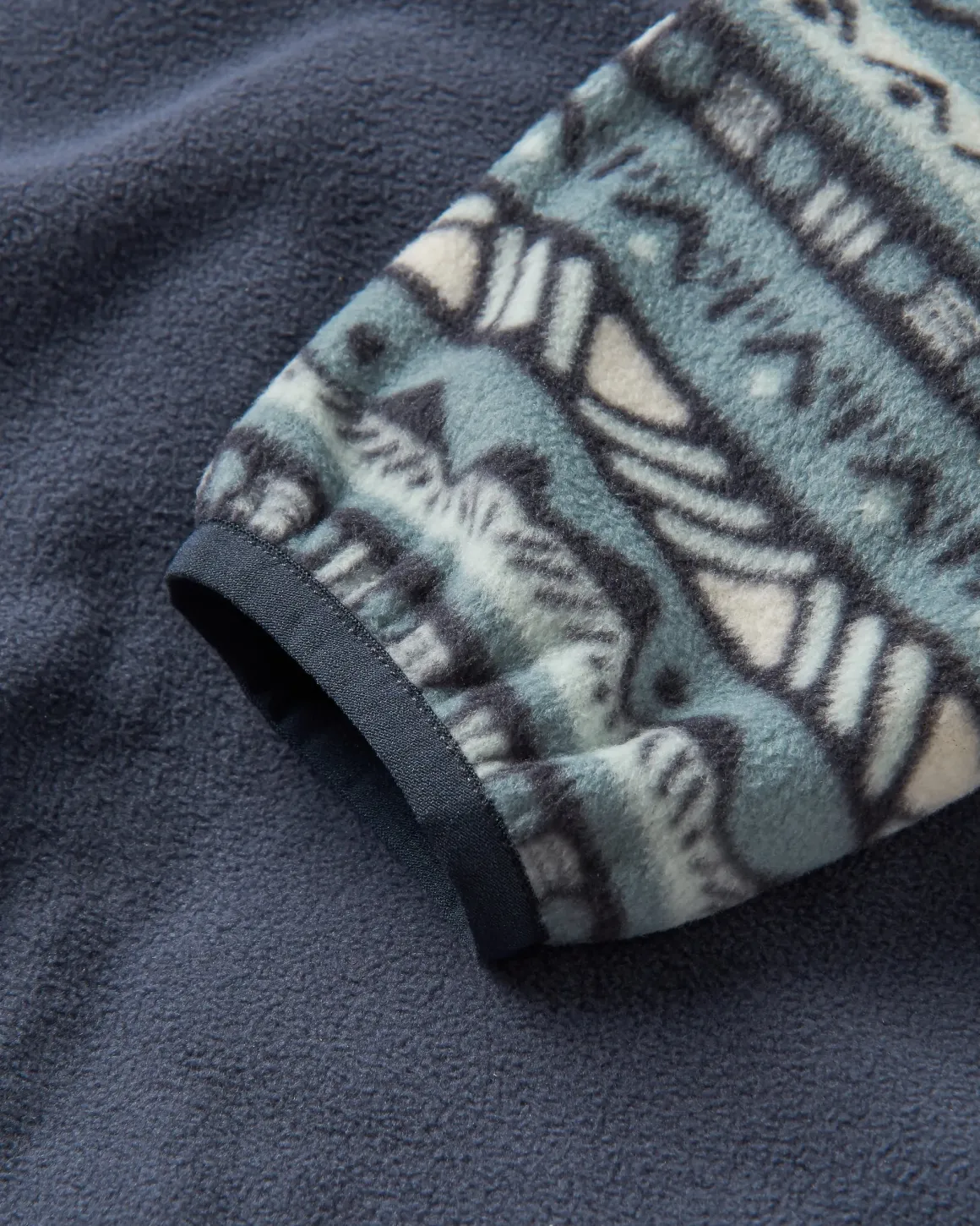 Set Off Recycled Polar Quarter Zip Fleece - Mountain Geo Stormy Sea