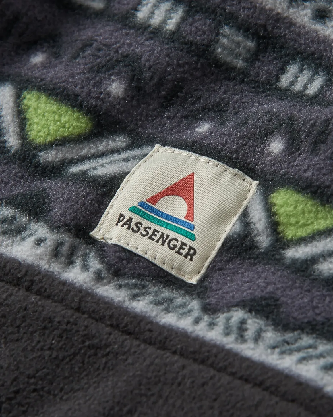 Set Off Recycled Polar Quarter Zip Fleece - Mountain Geo Charcoal