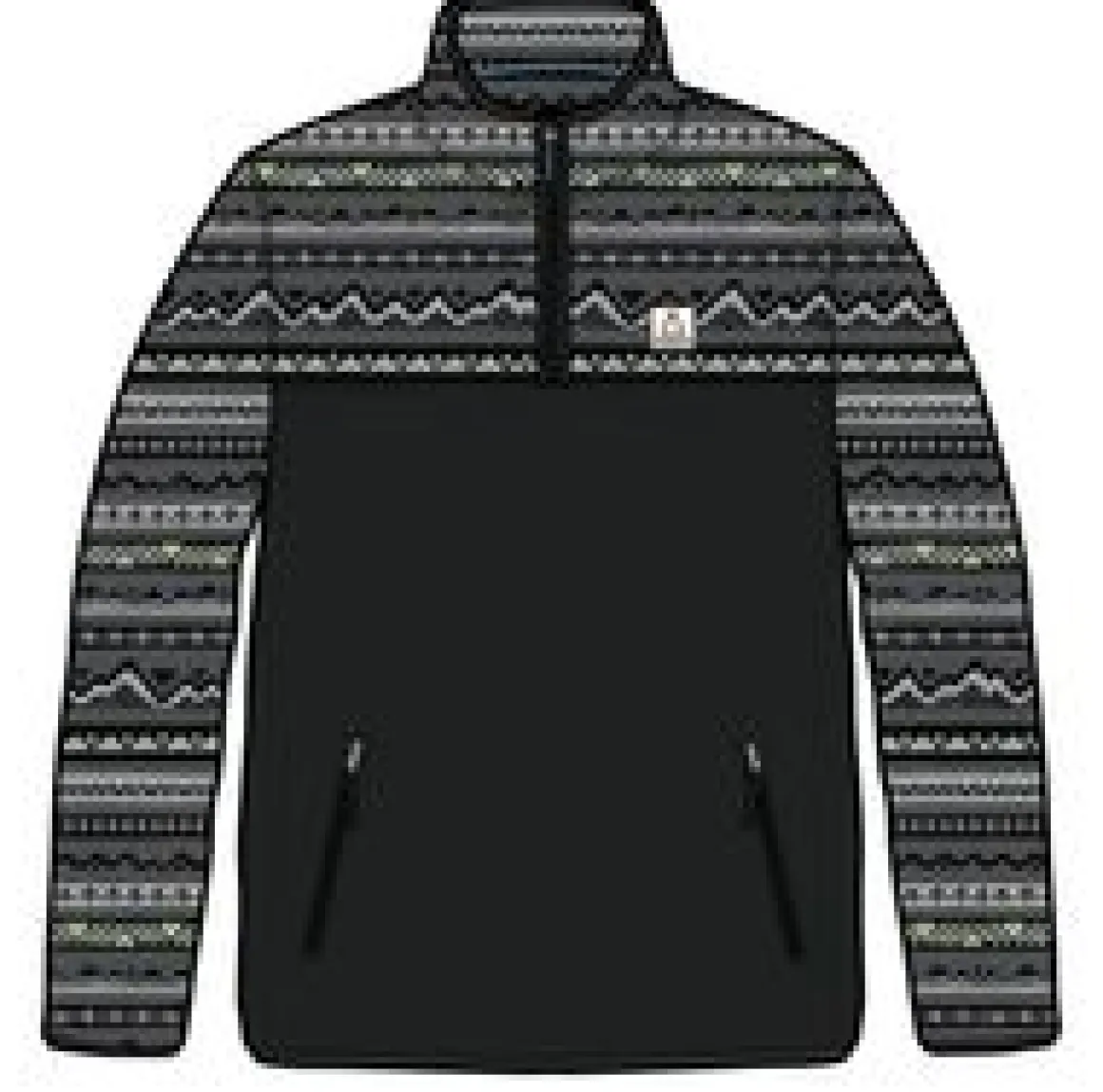 Set Off Recycled Polar Quarter Zip Fleece - Mountain Geo Charcoal