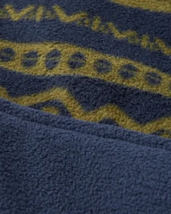 Set Off Recycled Polar Quarter Zip Fleece - Mountain Geo Khaki/Rich Navy