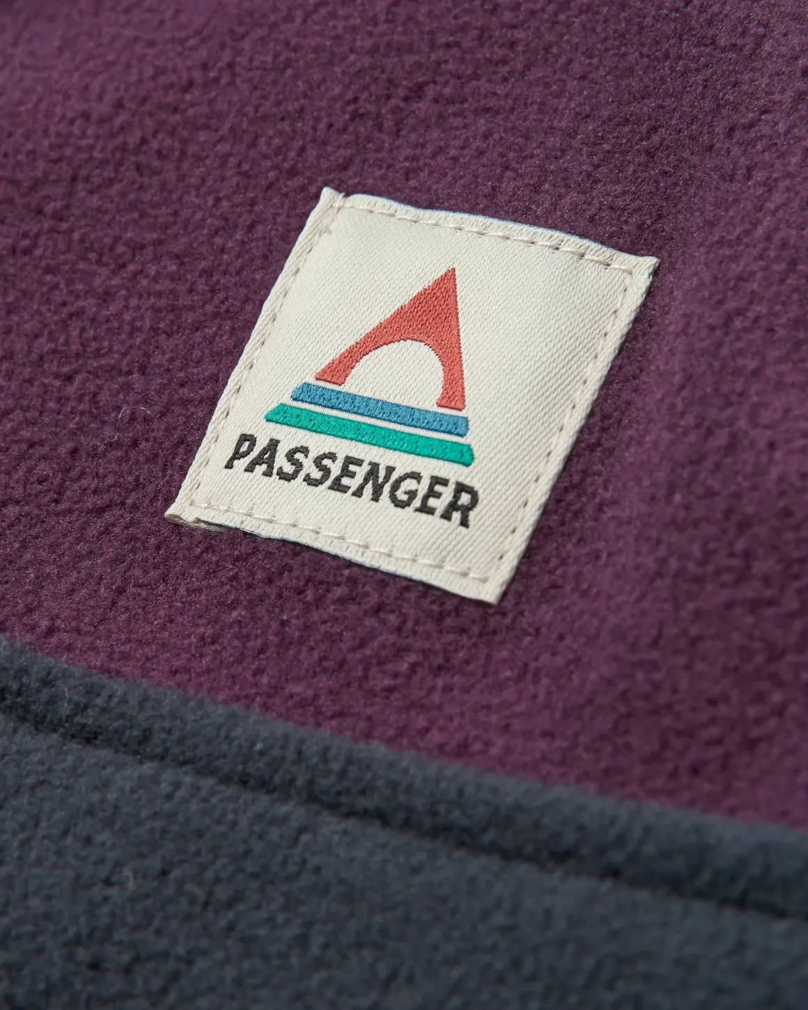 Set Off Recycled Polar Quarter Zip Fleece - Deep Plum/Charcoal