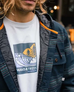 Sherwood Check Hooded Shirt Jacket - Black Stripe