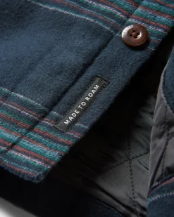 Sherwood Check Hooded Shirt Jacket - Black Stripe