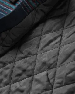 Sherwood Check Hooded Shirt Jacket - Black Stripe