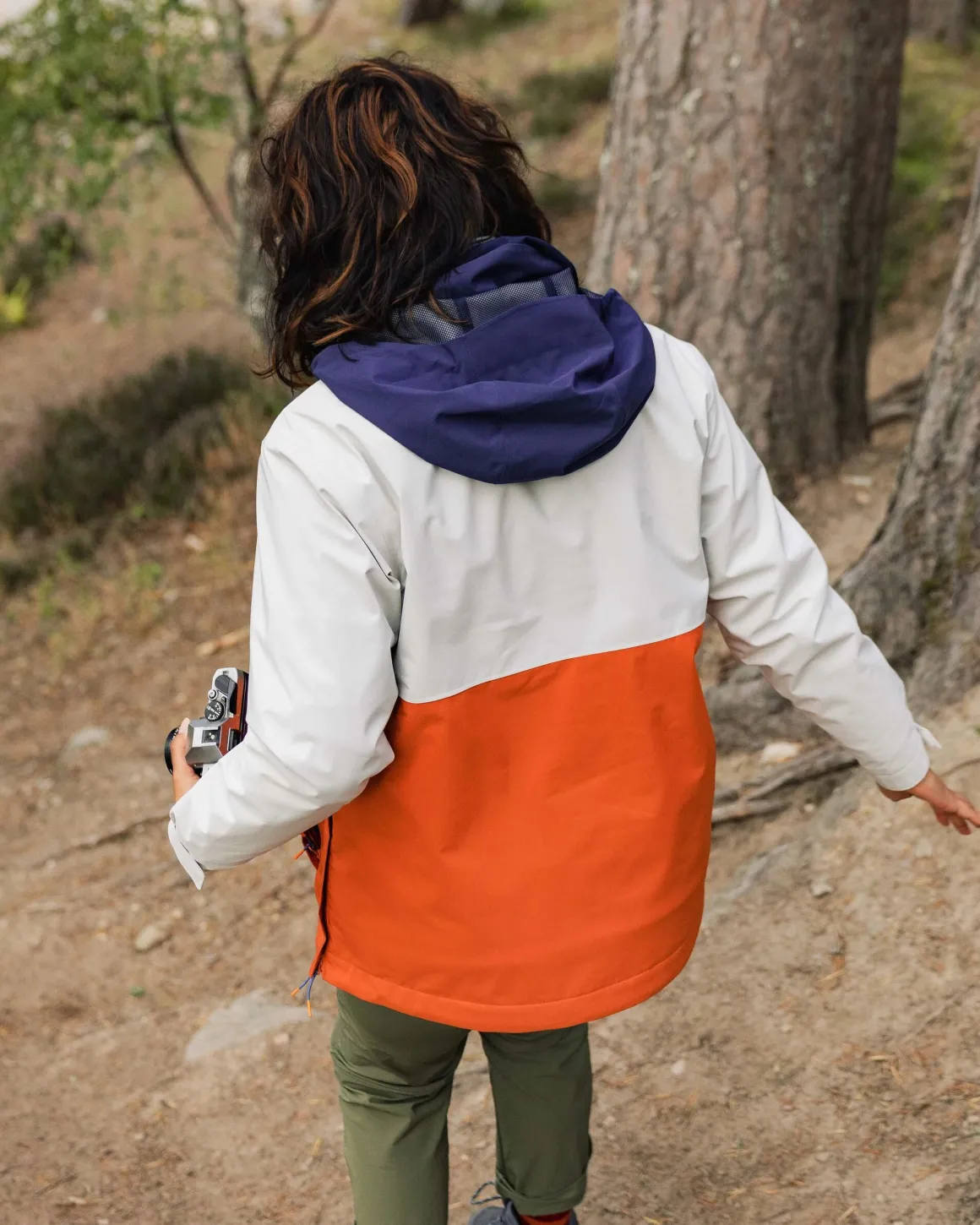 Skyline Recycled Water Resistant Pullover - Burnt Orange/Birch