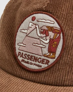 Sneaky Peak Recycled Cord 5 Panel Hat - Acorn