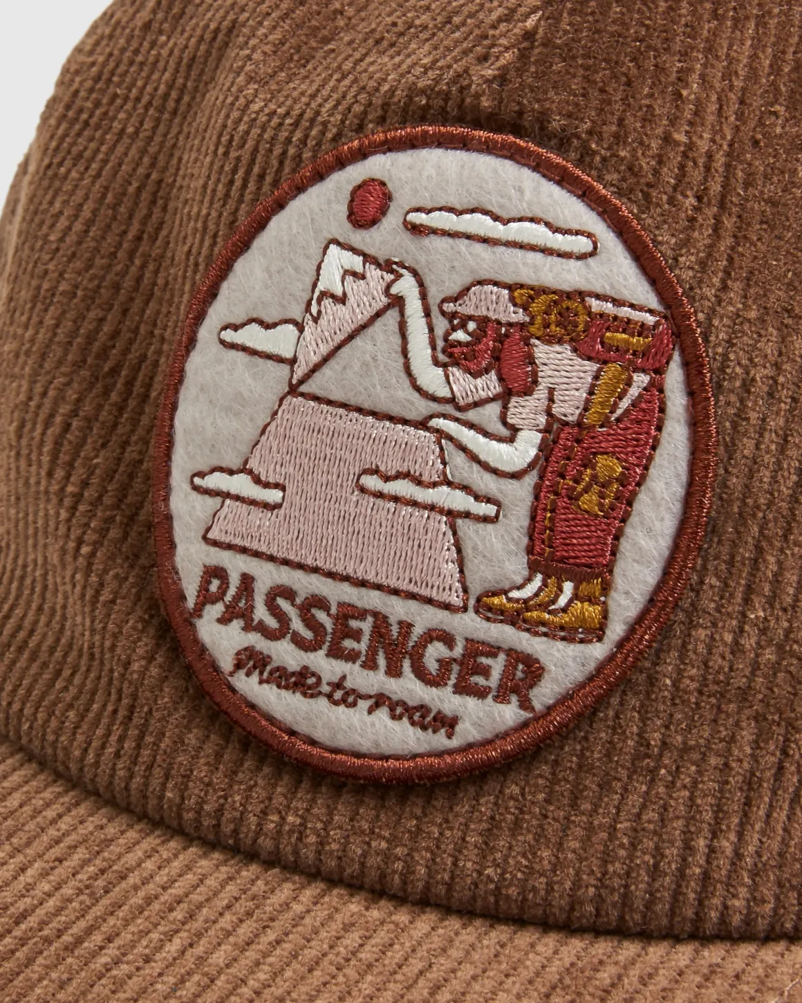 Sneaky Peak Recycled Cord 5 Panel Hat - Acorn