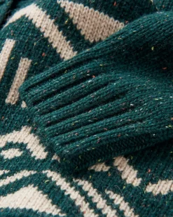 Snoozle Recycled Knitted Hooded Cardigan - Rain Forest