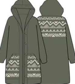 Snoozle Recycled Knitted Hooded Cardigan - Rain Forest