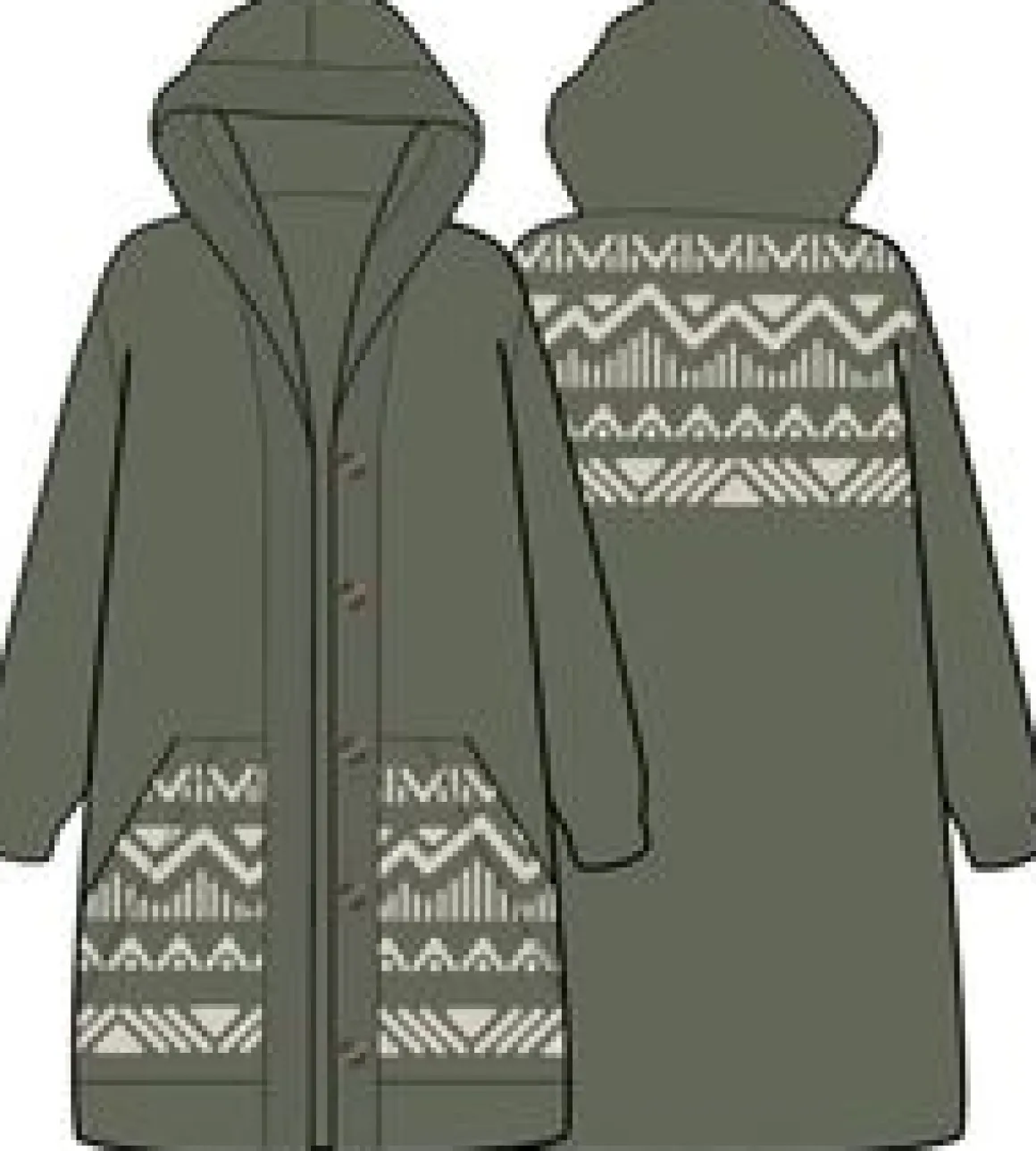 Snoozle Recycled Knitted Hooded Cardigan - Rain Forest