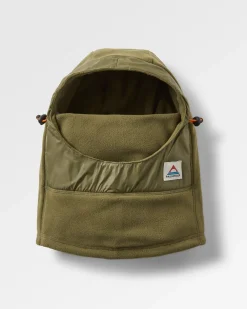 Snow Lodge Recycled Polar Fleece Hood - Khaki Green