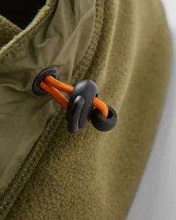 Snow Lodge Recycled Polar Fleece Hood - Khaki Green