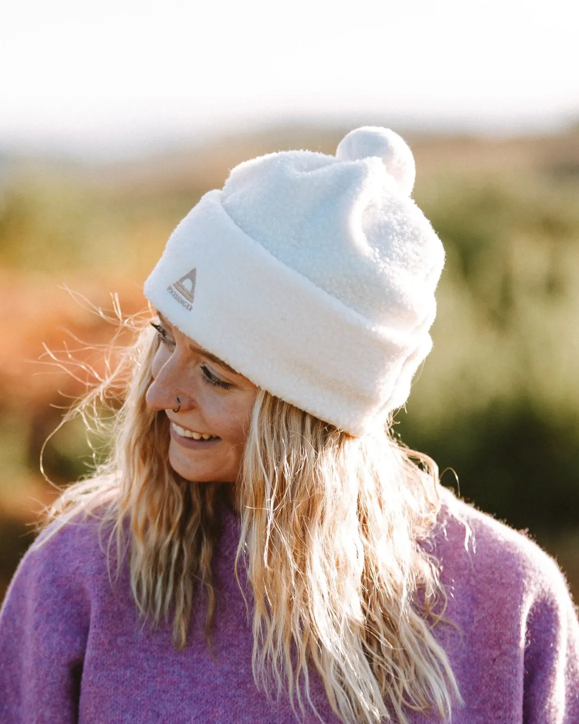 Snow Recycled Sherpa Beanie - Vintage White