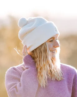Snow Recycled Sherpa Beanie - Vintage White