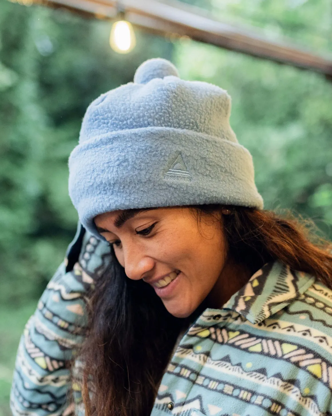 Snow Recycled Sherpa Beanie - Blue Fog