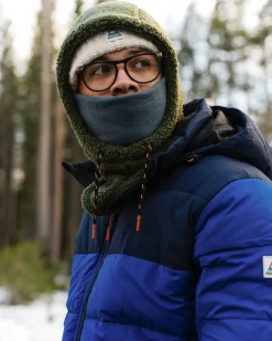 Snowdrift Recycled Fleece Hood - Khaki Green