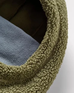 Snowdrift Recycled Fleece Hood - Khaki Green