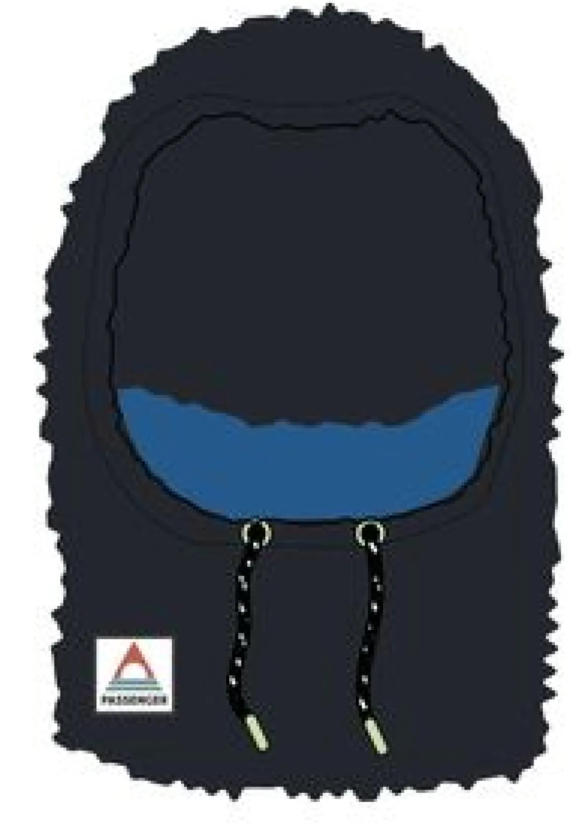 Snowdrift Recycled Fleece Hood - Black