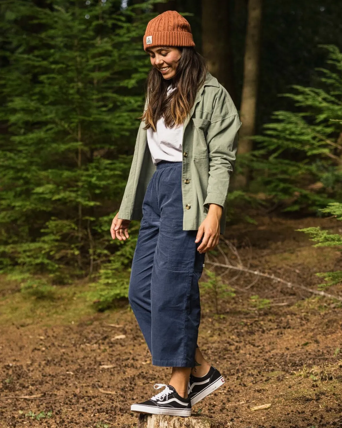 Someday 2.0 Organic Corduroy Crop Pants - Dark Denim