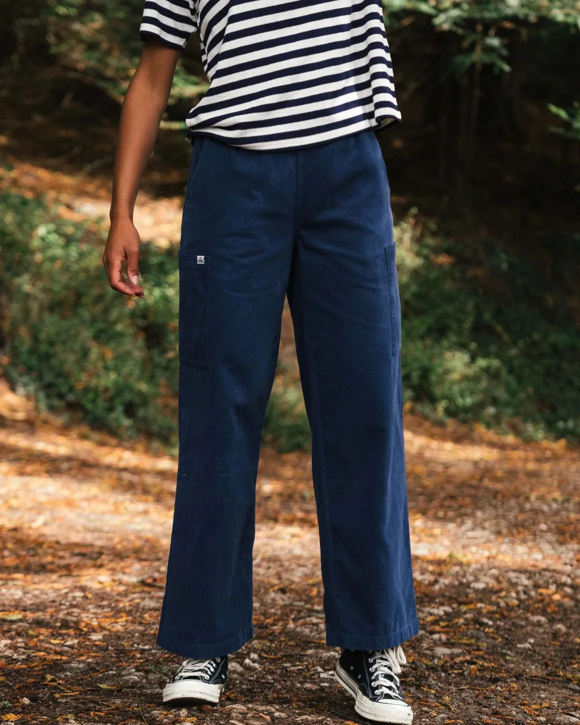 Someday Organic Cotton Corduroy Pant - Dark Denim