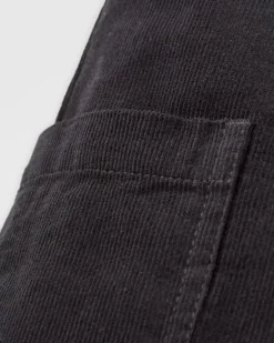 Someday Organic Cotton Corduroy Cropped Pant - Black