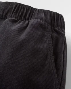 Someday Organic Cotton Corduroy Cropped Pant - Black