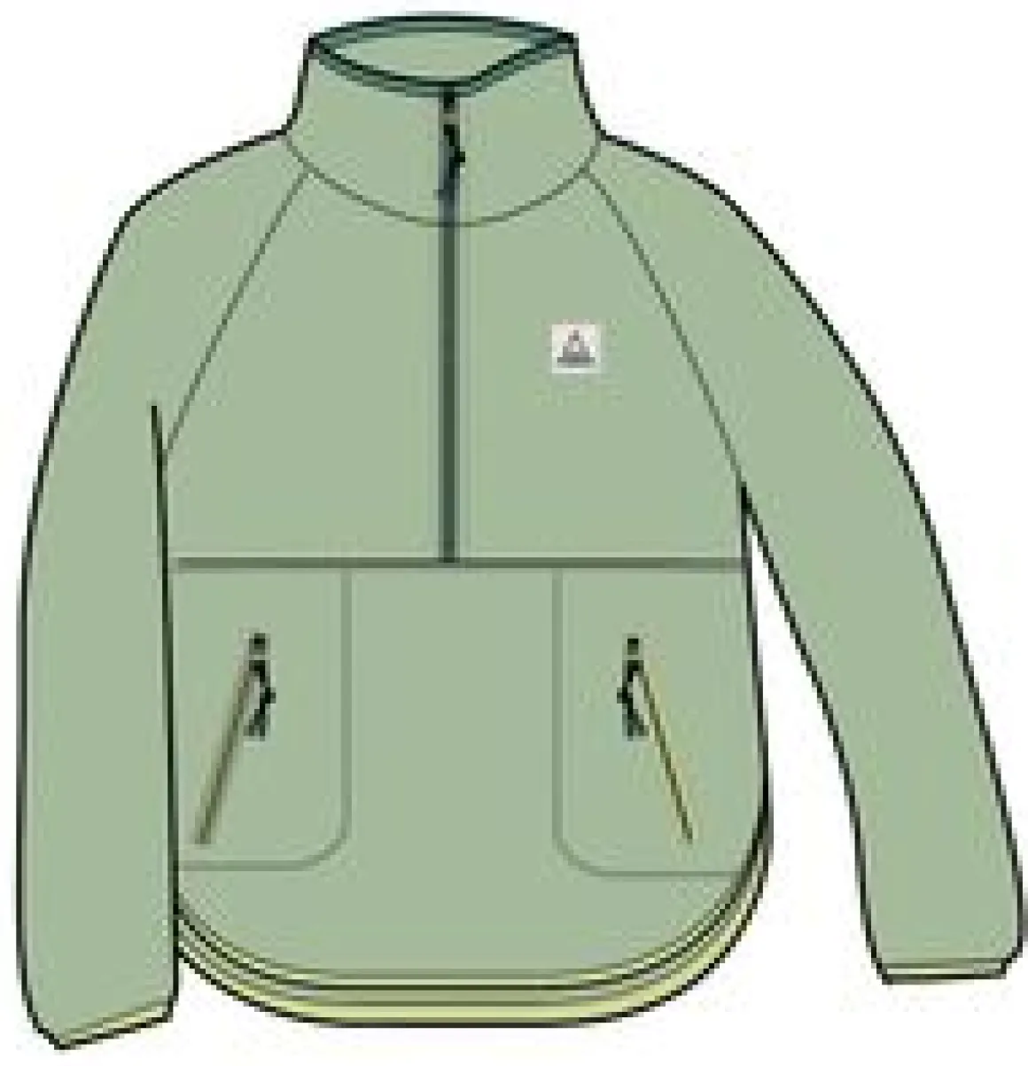 Sorrel Recycled Polar Fleece - Green Fig