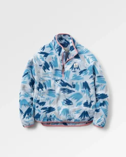 Sorrel Recycled Polar Fleece - Abstract Mountain Blue Fog