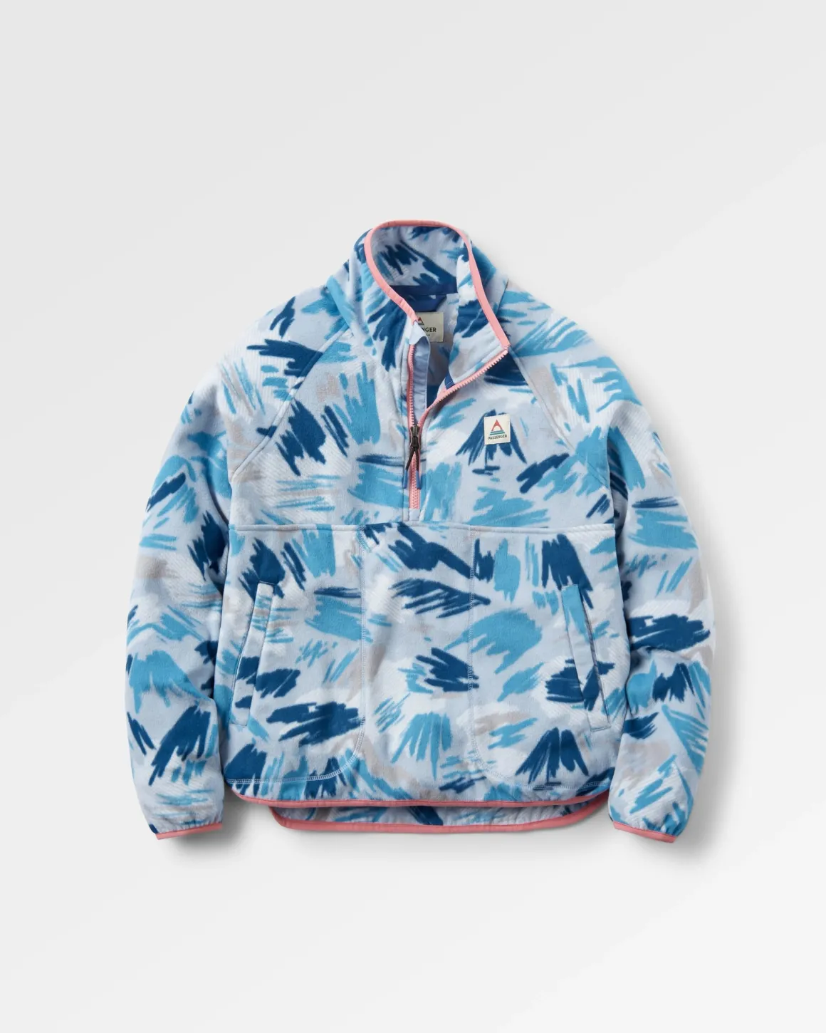 Sorrel Recycled Polar Fleece - Abstract Mountain Blue Fog