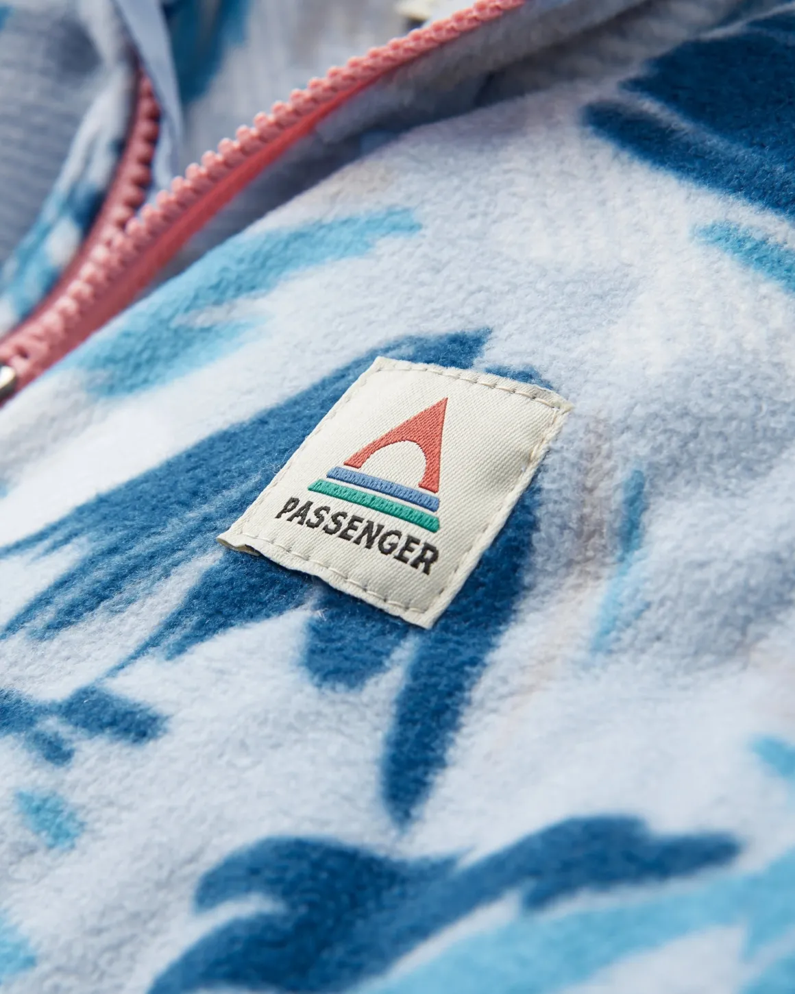 Sorrel Recycled Polar Fleece - Abstract Mountain Blue Fog