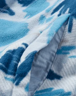 Sorrel Recycled Polar Fleece - Abstract Mountain Blue Fog